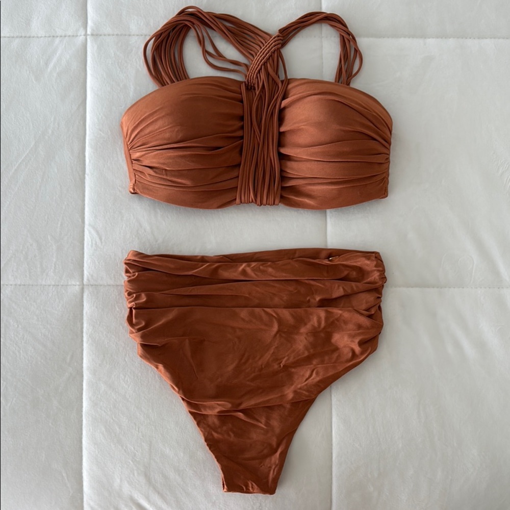 Classy Rust Brown Bikini Set 🤎